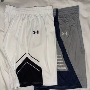 TWO PAIR Men’s Under Armour Basketball Shorts size medium